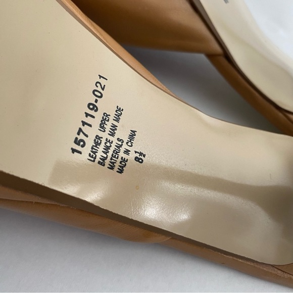 Colin Stuart Leather Peep Toe Mules 8.5 - Picture 9 of 12